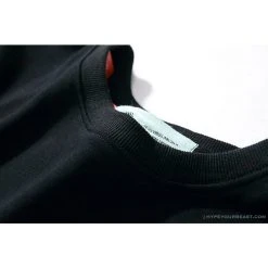 Hypeyourbeast Shirts OFF-WHITE Classic Basic Cotton Terry Round Long Sleeve Shirt 'BLACK'