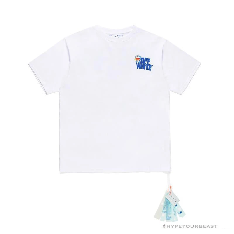 Hypeyourbeast OFF-WHITE Doraemon Stereo Arrow Tee Shirt WHITE T-Shirts 1 Hypeyourbeast OFF-WHITE Doraemon Stereo Arrow Tee Shirt WHITE T-Shirts