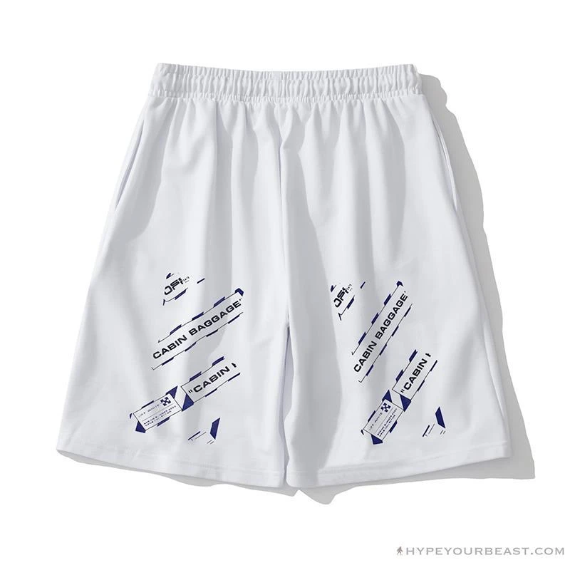 Hypeyourbeast Pants OFF-WHITE Cabin Cabbage Shorts 'WHITE' 2 Hypeyourbeast Pants OFF-WHITE Cabin Cabbage Shorts 'WHITE'
