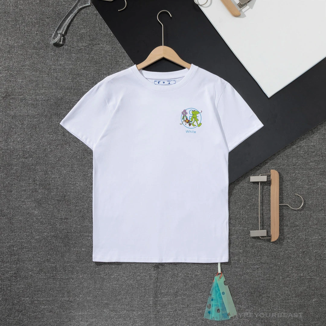 Hypeyourbeast T-Shirts OFF-WHITE Floral And Frog Pattern Tee Shirt 'WHITE' 1 Hypeyourbeast T-Shirts OFF-WHITE Floral And Frog Pattern Tee Shirt 'WHITE'