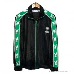 Hypeyourbeast OFF-WHITE Side Webbing Casual Green Letter Hoodie