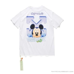 Hypeyourbeast OFF-WHITE Disney Spring X Summer Mickey Arrow Tee Shirt 'WHITE'