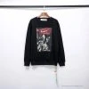Hypeyourbeast OFF-WHITE New Madonna Painting Cotton Terry Long Sleeve Shirt 'BLACK' Shirts