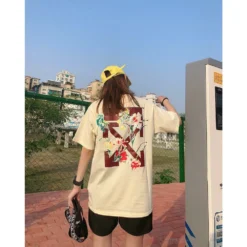Hypeyourbeast OFF-WHITE Flower Edition Tee Shirt 'BEIGE' T-Shirts