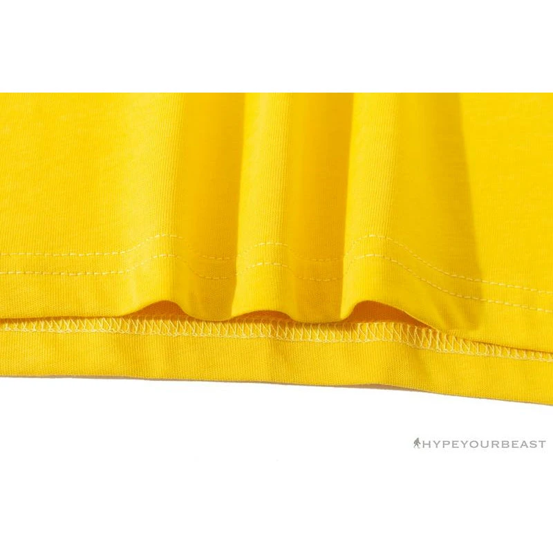 Hypeyourbeast BAPE KIDS Small Net Pocket Ape Man Head Tee Shirt 'YELLOW' Clothes 9 Hypeyourbeast BAPE KIDS Small Net Pocket Ape Man Head Tee Shirt 'YELLOW' Clothes