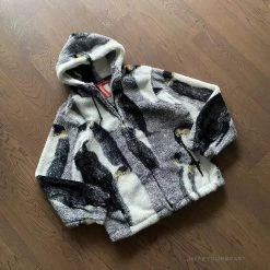 HypeYourBeast Supreme Penguins Hooded Fleece Jacket Black Hoodies & Jackets