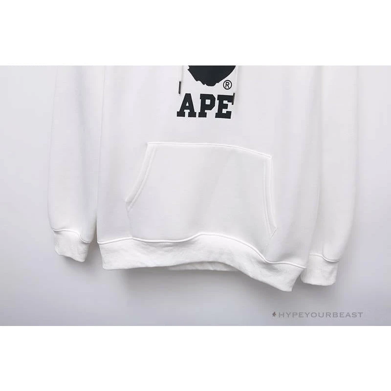 Hypeyourbeast Clothes BAPE X Bathing Ape Head Hoodie 'WHITE' 5 Hypeyourbeast Clothes BAPE X Bathing Ape Head Hoodie 'WHITE'