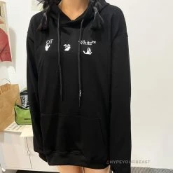 HypeYourBeast Hoodies & Jackets Off-White Green Hoodie - Black