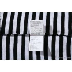 Hypeyourbeast BAPE Baby Milo Rock Bass Player Striped Tee Shirt 'BLACK' Clothes