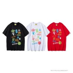 Hypeyourbeast Clothes BAPE Street Graffiti Tee Shirt 'RED'