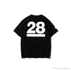 Hypeyourbeast BAPE Ape Man Head 28th Anniversary Camouflage Color Block Tee Shirt 'BLACK' Clothes