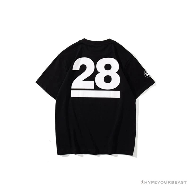 Hypeyourbeast BAPE Ape Man Head 28th Anniversary Camouflage Color Block Tee 'BLACK' 2 Hypeyourbeast BAPE Ape Man Head 28th Anniversary Camouflage Color Block Tee 'BLACK'