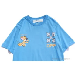 Hypeyourbeast OFF-WHITE Jerry Move Faster Tee Shirt 'BLUE' 24 Hypeyourbeast OFF-WHITE Jerry Move Faster Tee Shirt 'BLUE'