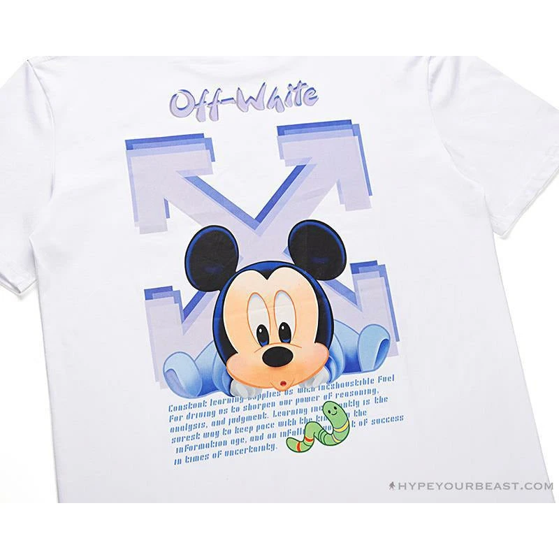 Hypeyourbeast OFF-WHITE Disney Spring X Summer Mickey Arrow Tee Shirt 'WHITE' 7 Hypeyourbeast OFF-WHITE Disney Spring X Summer Mickey Arrow Tee Shirt 'WHITE'
