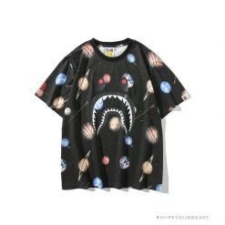 Hypeyourbeast BAPE Shark Head Planet Tee Shirt Clothes