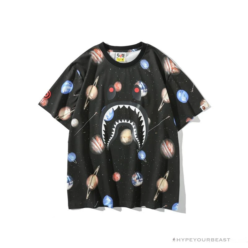 Hypeyourbeast BAPE Shark Head Planet Tee Shirt Clothes 1 Hypeyourbeast BAPE Shark Head Planet Tee Shirt Clothes