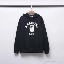 Hypeyourbeast BAPE X Bathing Ape Head Hoodie 'BLACK'