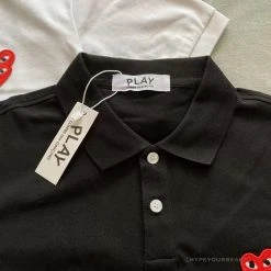 Hypeyourbeast CDG Polo Shirt Black Shirts