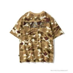 Hypeyourbeast Clothes BAPE Military Style Desert Camouflage Tee Shirt 'YELLOW'