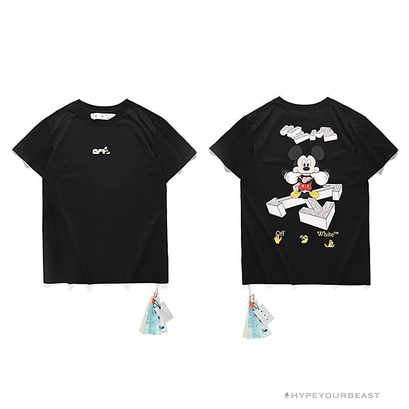 Hypeyourbeast OFF-WHITE Mickey Bluff Face Tee Shirt 'BLACK' 3 Hypeyourbeast OFF-WHITE Mickey Bluff Face Tee Shirt 'BLACK'