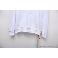 Hypeyourbeast OFF-WHITE Hand-Painted Utility Pole Worker Hoodie 'WHITE'