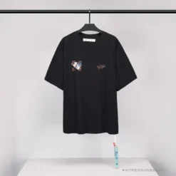 Hypeyourbeast OFF-WHITE Arrow Flying Cow Tee Shirt 'BLACK' T-Shirts