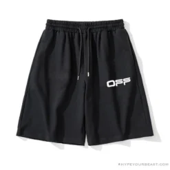 Hypeyourbeast OFF-WHITE Cabin Cabbage Shorts 'BLACK' Pants