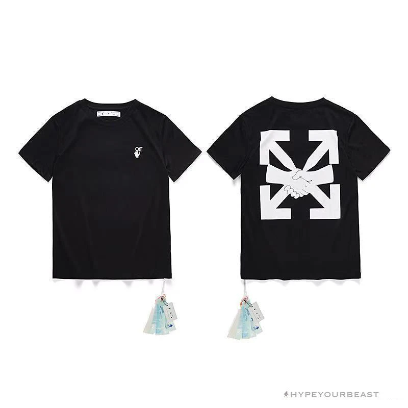 Hypeyourbeast T-Shirts OFF-WHITE Hand Shake Tee Shirt 'BLACK' 6 Hypeyourbeast T-Shirts OFF-WHITE Hand Shake Tee Shirt 'BLACK'