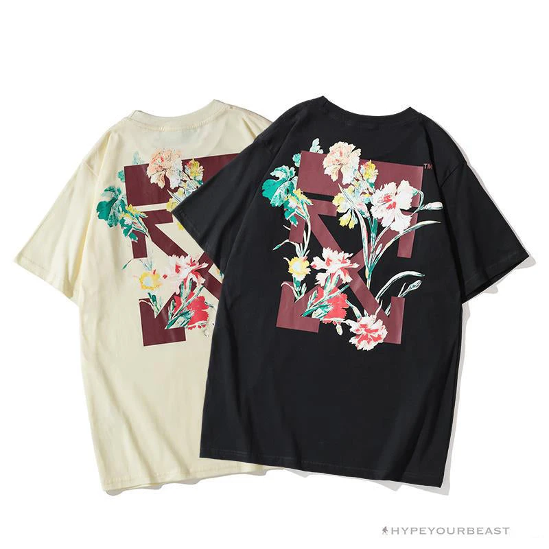 Hypeyourbeast T-Shirts OFF-WHITE Flower Edition Tee Shirt 'BLACK' 3 Hypeyourbeast T-Shirts OFF-WHITE Flower Edition Tee Shirt 'BLACK'