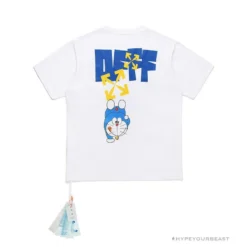 Hypeyourbeast OFF-WHITE Doraemon Stereo Arrow Tee Shirt WHITE T-Shirts