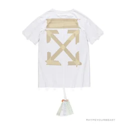 Hypeyourbeast T-Shirts OFF-WHITE Explosive Strip Basic Arrow Tee Shirt 'WHITE'