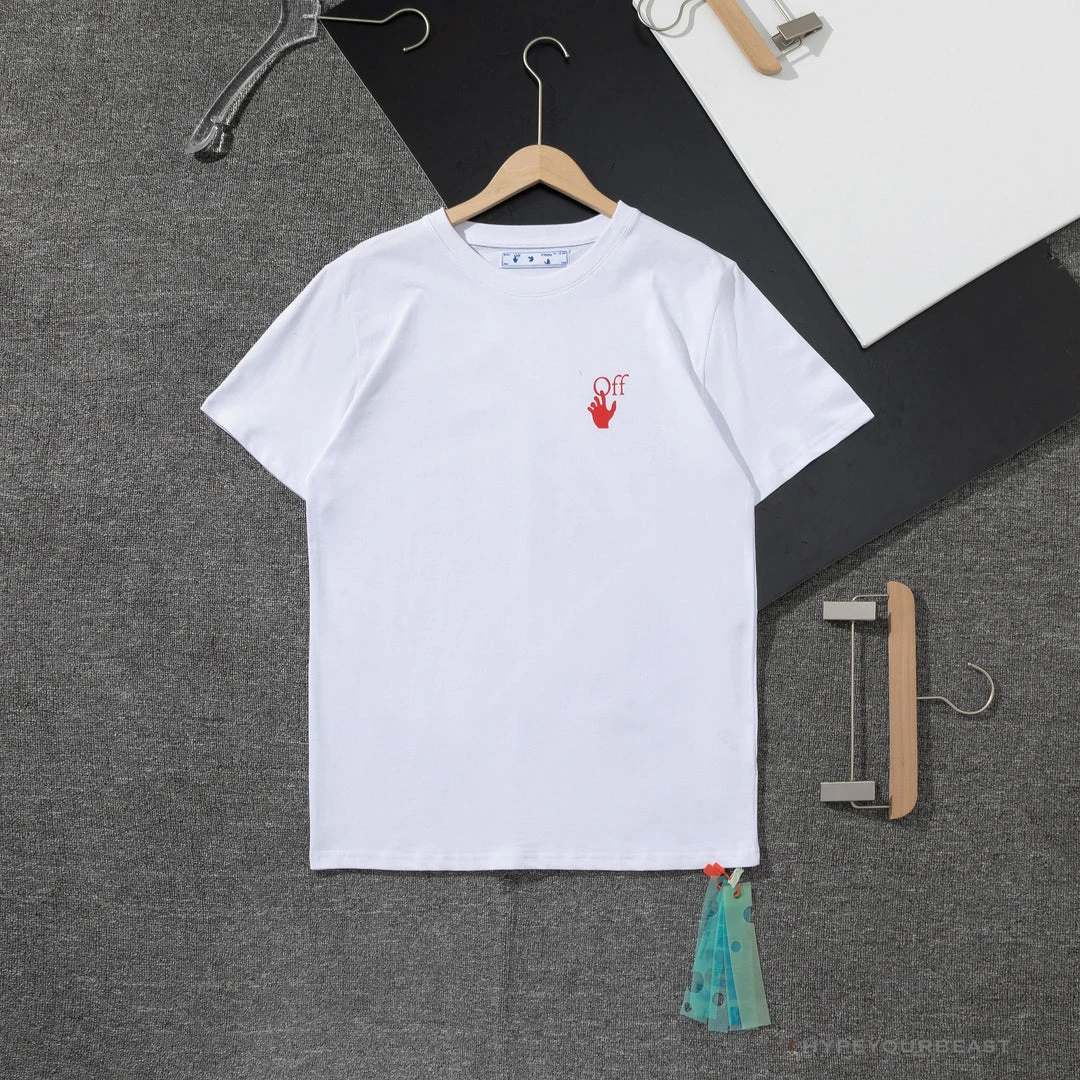 Hypeyourbeast OFF-WHITE Red Flash Cross Arrow Tee Shirt 'WHITE' T-Shirts 1 Hypeyourbeast OFF-WHITE Red Flash Cross Arrow Tee Shirt 'WHITE' T-Shirts