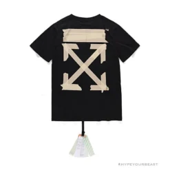 Hypeyourbeast OFF-WHITE Explosive Strip Basic Arrow Tee Shirt 'BLACK'