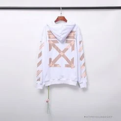 Hypeyourbeast OFF-WHITE Rubber Strip Arrow Hoodie 'WHITE' Hoodies & Jackets