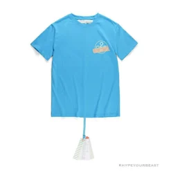 Hypeyourbeast OFF-WHITE Explosive Strip Basic Arrow Tee Shirt 'BLUE' T-Shirts