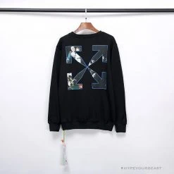 Hypeyourbeast OFF-WHITE New Madonna Painting Cotton Terry Long Sleeve Shirt 'BLACK' Shirts 21 Hypeyourbeast OFF-WHITE New Madonna Painting Cotton Terry Long Sleeve Shirt 'BLACK' Shirts