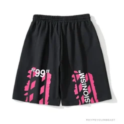 Hypeyourbeast OFF-WHITE 99 X Pink Arrow Shorts 'BLACK'