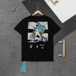 Hypeyourbeast OFF-WHITE LV Pattern Cartoon Series Tee Shirt 'BLACK'