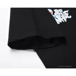 Hypeyourbeast OFF-WHITE Graffiti Letter Doraemon Tee Shirt ' BLACK' T-Shirts