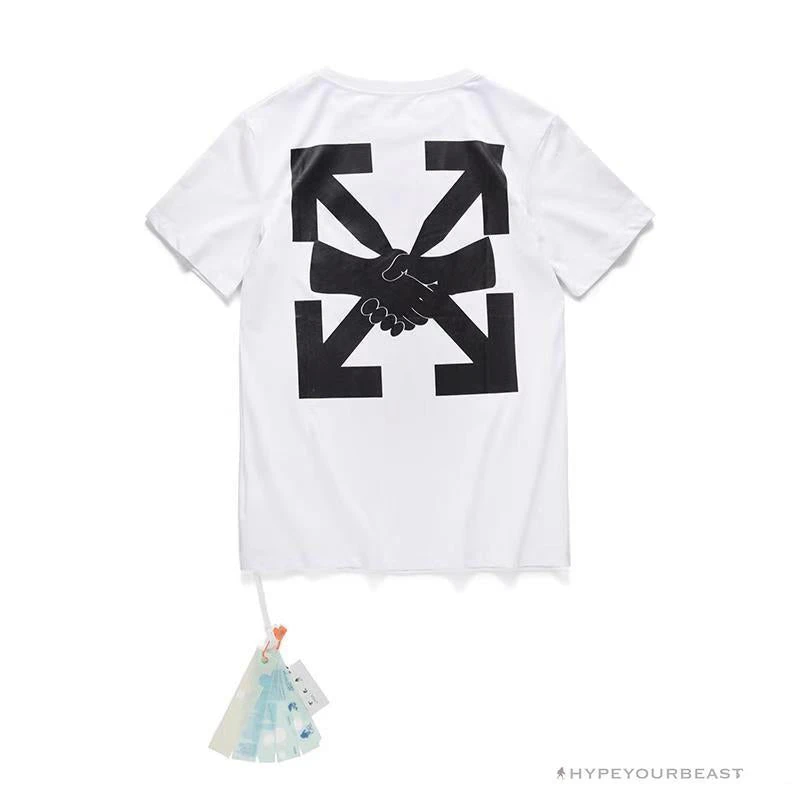 Hypeyourbeast OFF-WHITE Hand Shake Tee Shirt 'WHITE' T-Shirts 2 Hypeyourbeast OFF-WHITE Hand Shake Tee Shirt 'WHITE' T-Shirts
