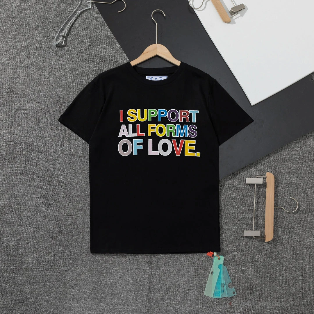 Hypeyourbeast OFF-WHITE Support Love 'BLACK' Tee Shirt 1 Hypeyourbeast OFF-WHITE Support Love 'BLACK' Tee Shirt