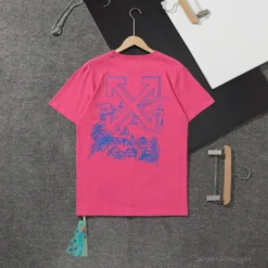 Hypeyourbeast T-Shirts OFF-WHITE Tropical Landscape Tee Shirt 'PINK'