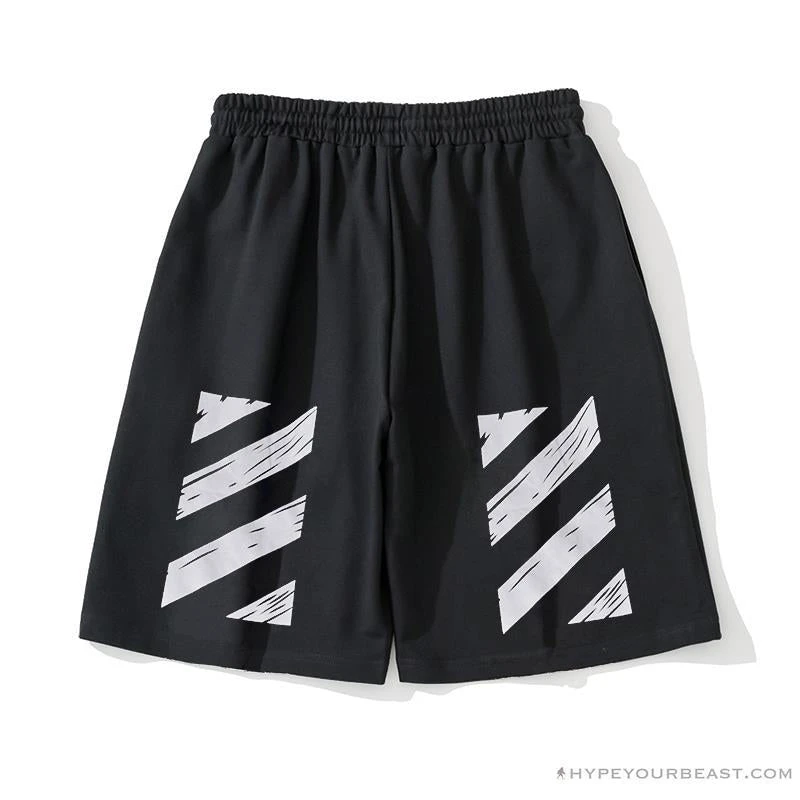 Hypeyourbeast Pants OFF-WHITE Classic Seeing Things Shorts 'BLACK' 2 Hypeyourbeast Pants OFF-WHITE Classic Seeing Things Shorts 'BLACK'