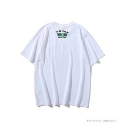 Hypeyourbeast BAPE Paint Splash Green Camouflage Tee Shirt 'WHITE' Clothes