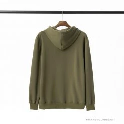 Hypeyourbeast BAPE Classic Ape Head Embroidered Standard Cotton Terry Hoodie 'ARMY GREEN'