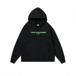 HypeYourBeast Off White Hoodie Machine Black