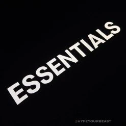 HypeYourBeast FOG Hoodie Reflective ‘ESSENTIALS’ Black Hoodies & Jackets