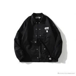 Hypeyourbeast Clothes BAPE X Star Wars Collaboration Windbreaker Jacket 'BLACK'