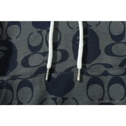 Hypeyourbeast BAPE X COACH Co-Branded Dark-Blue Hoodie Clothes