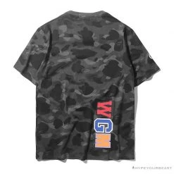 Hypeyourbeast Clothes BAPE Camouflage Shark Head Classic Cotton Short Sleeve Tee Shirt 'BLACK'